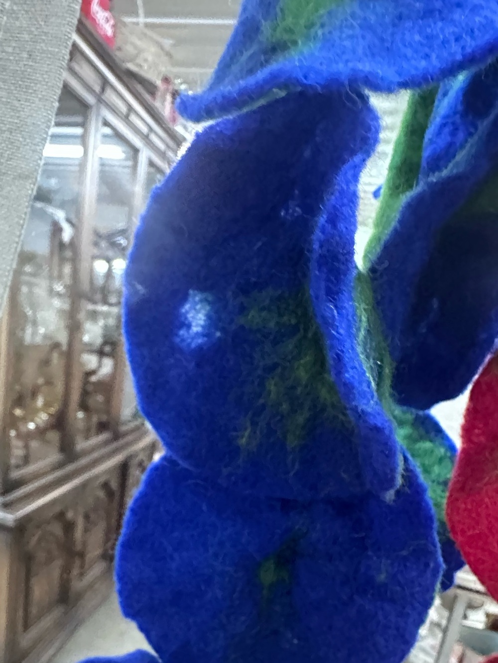 Felted Wool Floral Scarf - HANDMADE- New!